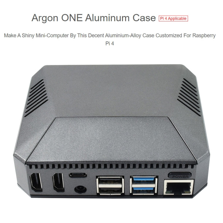 Waveshare Argon One Aluminum Case For Raspberry Pi 4, with Safe Power Button - free shipping - PMC Jewellery - Order now!