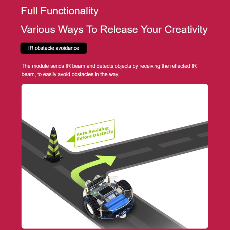 Waveshare PicoGo Mobile Robot, Based on Raspberry Pi Pico, Self Driving, Remote Control(EU Plug) - free shipping - PMC TechLife - Order now!