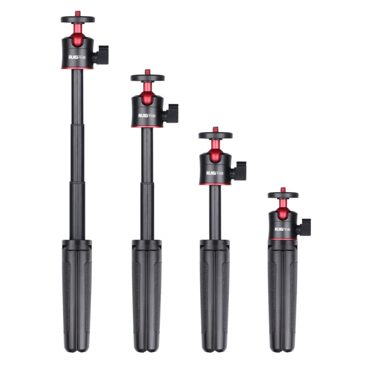 RUIGPRO Multi-functional Foldable Tripod Holder Selfie Monopod Stick with Ball Head for GoPro, Insta360, DJI and Other Action Cameras(Black) - Extendable Pole by RUIGPRO | Online Shopping South Africa | PMC TechLife | Buy Now Pay Later Mobicred