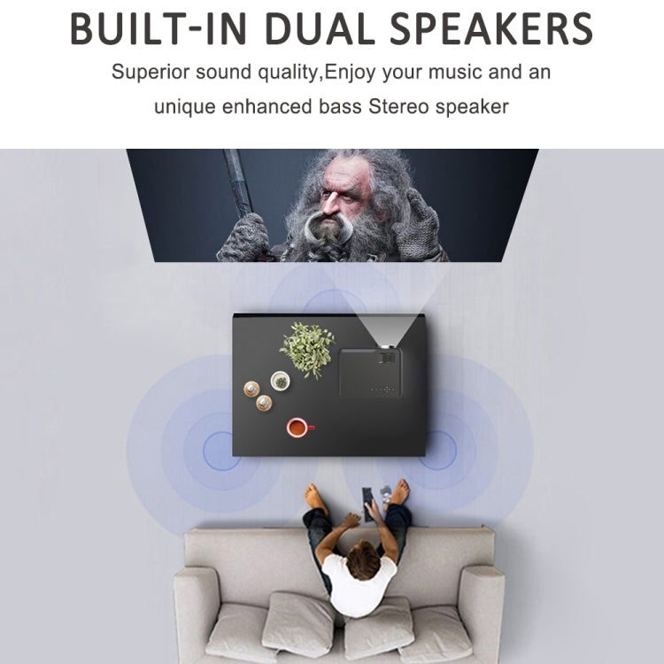 DH-A10 5.8 inch LCD Screen 4200 Lumens 1280 x 800P HD Smart Projector with Remote Control,Android 6.0 OS, Support WiFi, Bluetooth,HDMIx2, USBx2, VGA, AV IN/RCA, RJ45, LAN(White) - LED Projector by PMc TechLife | Online Shopping South Africa | PMc TechLife | Buy Now Pay Later Mobicred