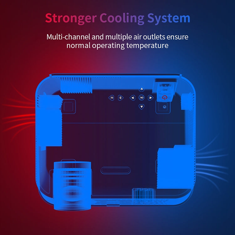 VS626 Android 3500ANSI Lumens 1080*720 Resolution LED+LCD Technology Smart Projector, Support AV / HDMI / SD Card / USB / VGA (Black Silver) - LED Projector by PMC TechLife | Online Shopping South Africa | PMC TechLife | Buy Now Pay Later Mobicred