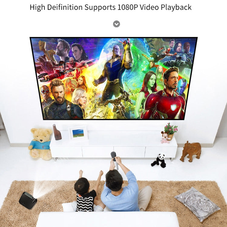 VS626 Android 3500ANSI Lumens 1080*720 Resolution LED+LCD Technology Smart Projector, Support AV / HDMI / SD Card / USB / VGA (Black Silver) - LED Projector by PMC TechLife | Online Shopping South Africa | PMC TechLife | Buy Now Pay Later Mobicred