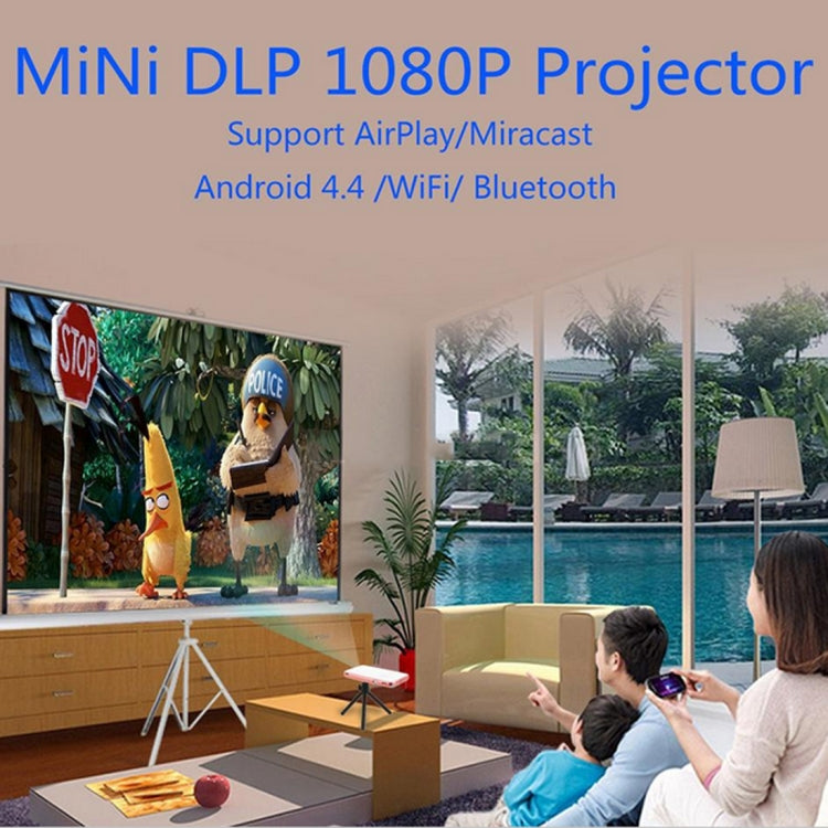 Wejoy DL-S6+ 1000 Lumens 854x480 Smart Mini Projector, RK3128 CPU, 1GB+32GB, Android 4.4, Bluetooth, WiFi, HDMI(Rose Gold) - free shipping - PMc TechLife - Order now!