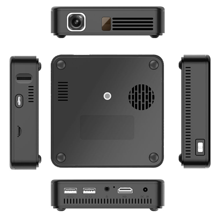 Wejoy DL-S10 120ANSI Lumens 854x480 Smart Mini Projector, RK3328 ARM Cortex-A53 Quad Core 1.5GHz CPU, 2GB+16GB, Android 7.1.2, Bluetooth, WiFi, HDMI(Black) - free shipping - PMc TechLife - Order now!