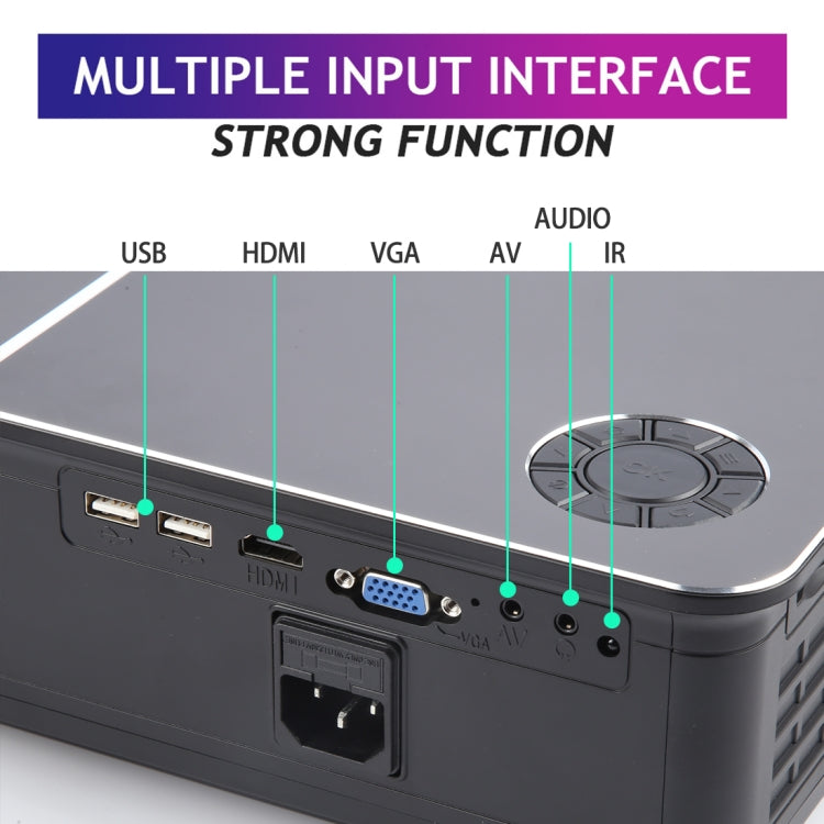 Wejoy L5 Home Theater Adjustable Optical Keystone Full HD 1080P LED LCD Video Projector with Remote Control (US Plug) - Mini Projector by WEJOY | Online Shopping South Africa | PMc TechLife | Buy Now Pay Later Mobicred