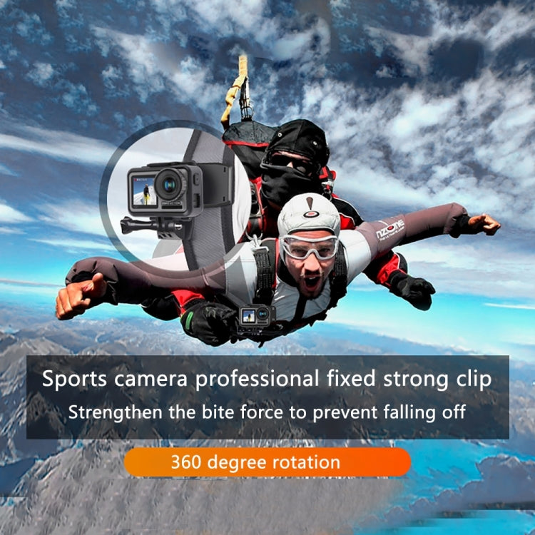 RUIGPRO 360 Degree Rotation Backpack Rec-Mounts Clip Clamp Mount with Screw for GoPro, Insta360, DJI and Other Action Cameras(Black) - Mount & Holder by RUIGPRO | Online Shopping South Africa | PMC TechLife | Buy Now Pay Later Mobicred