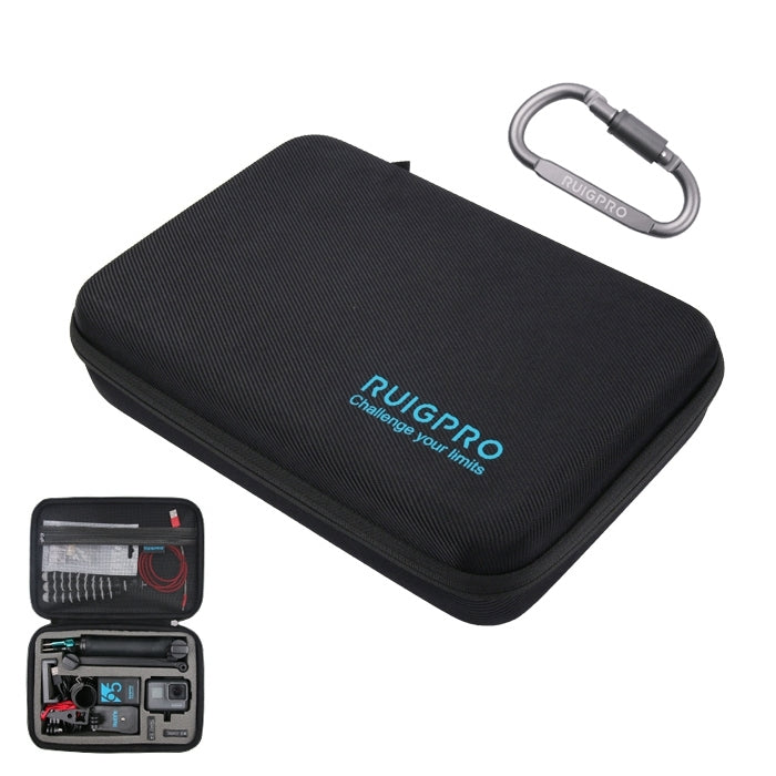 RUIGPRO Shockproof Waterproof Portable Case Box for DJI Osmo Action, Size: 28cm x 19.7cm x 6.8cm(Black) - Case & Bags by RUIGPRO | Online Shopping South Africa | PMC TechLife | Buy Now Pay Later Mobicred