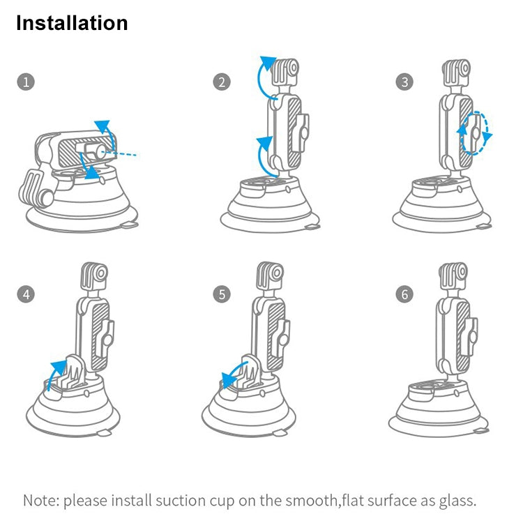 PGYTECH P-GM-132 Action Camera Suction Cup Phone Holder for DJI Osmo Action & GoPro 8/7(Silver) - free shipping - PMC TechLife - Order now!