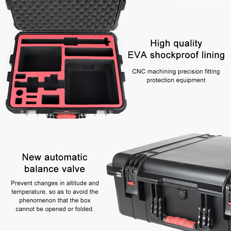 PGYTECH P-RH-001 Shockproof Waterproof Explosion-proof Hard Box Carrying Case for DJI Ronin-S, Size: 63.4x50.3cm(Black) - free shipping - PMC TechLife - Order now!