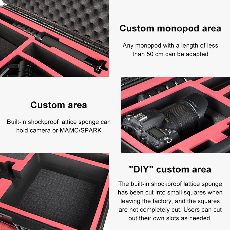 PGYTECH P-RH-001 Shockproof Waterproof Explosion-proof Hard Box Carrying Case for DJI Ronin-S, Size: 63.4x50.3cm(Black) - free shipping - PMC TechLife - Order now!