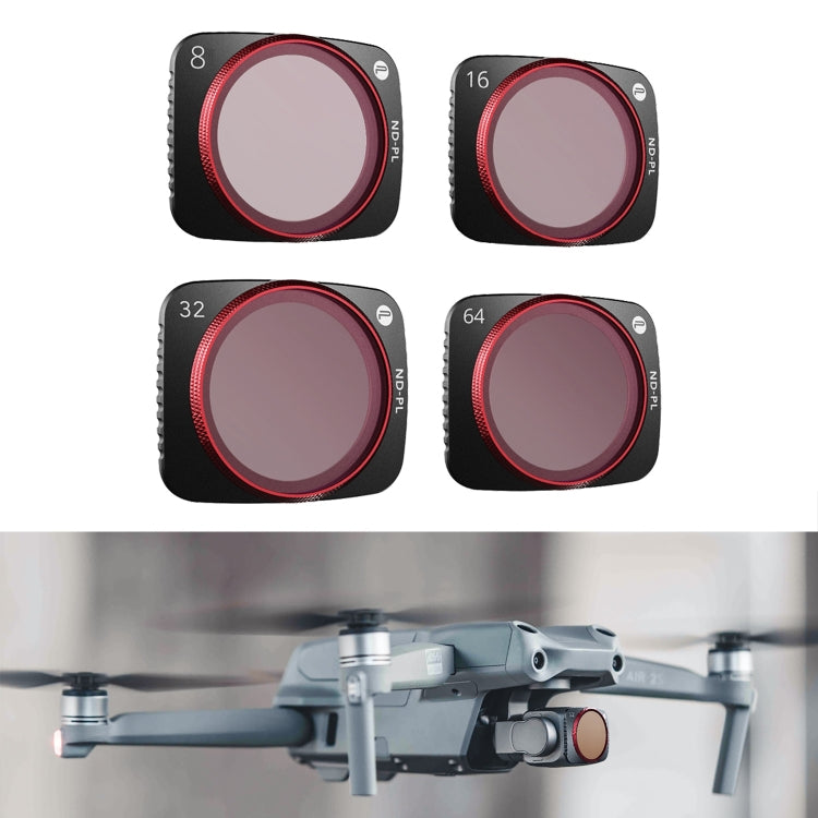 PGYTECH P-16B-063 4 in 1 NDPL8+NDPL16+NDPL32+NDPL64 Lens Filter Kits for DJI Air 2S - free shipping - PMC TechLife - Order now!