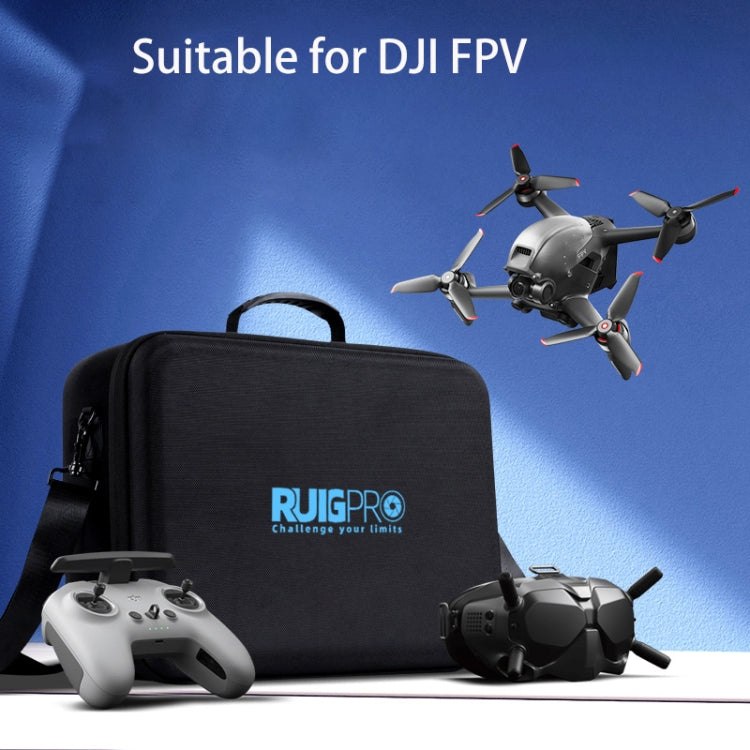 RUIGPRO for DJI FPV Portable Single Shoulder Storage Box Case Travel Carrying Bag(Black) - free shipping - PMC TechLife - Order now!