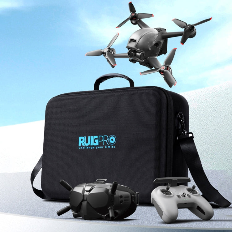RUIGPRO for DJI FPV Portable Single Shoulder Storage Box Case Travel Carrying Bag(Black) - free shipping - PMC TechLife - Order now!