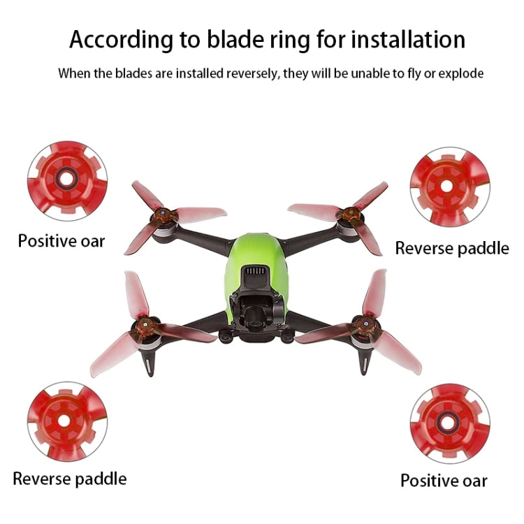 RCSTQ 2 Pairs Clear Color Quick-release Propellers for DJI FPV(Red) -  by RCSTQ | Online Shopping South Africa | PMC TechLife | Buy Now Pay Later Mobicred
