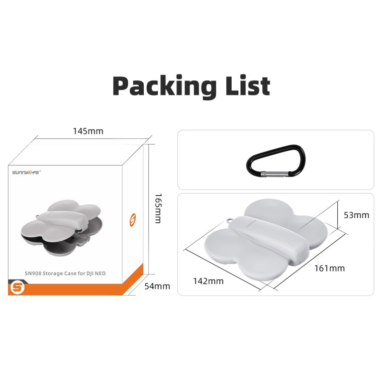 For DJI Neo Sunnylife Butterfly Storage Box Anti-collision Anti-scratch Protection Case (Grey) - free shipping - PMC TechLife - Order now!
