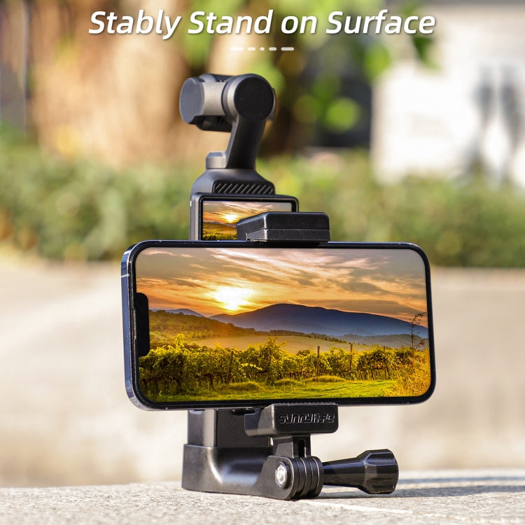 For DJI OSMO Pocket 3 Sunnylife Front Phone Holder Mount Handheld Tripod Expansion Brackets (Black) - Mount & Holder by Sunnylife | Online Shopping South Africa | PMC TechLife | Buy Now Pay Later Mobicred