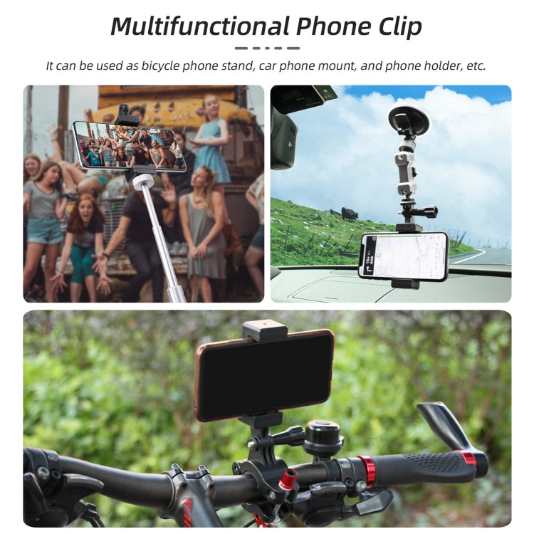 For DJI OSMO Pocket 3 Sunnylife Front Phone Holder Mount Handheld Tripod Expansion Brackets (Black) - Mount & Holder by Sunnylife | Online Shopping South Africa | PMC TechLife | Buy Now Pay Later Mobicred