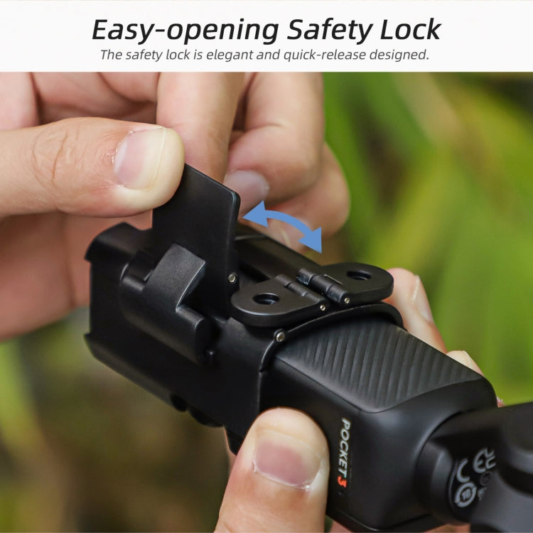 For DJI OSMO Pocket 3 Sunnylife Expansion Adapter Foldable Dual Hooks Adapter Protective Case Bracket (Black) - free shipping - PMC TechLife - Order now!