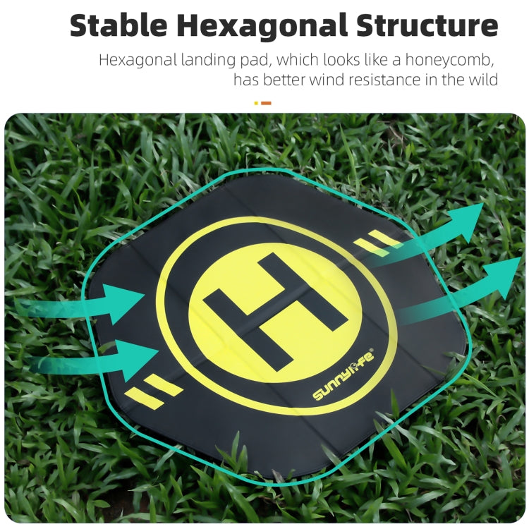 Sunnylife Drone Landing Pad 35cm Fast-Fold Double-Sided Leather Waterproof Helipad for DJI Neo / Avata 1 / 2 / Mini Series (Yellow+Orange) - free shipping - PMC TechLife - Order now!