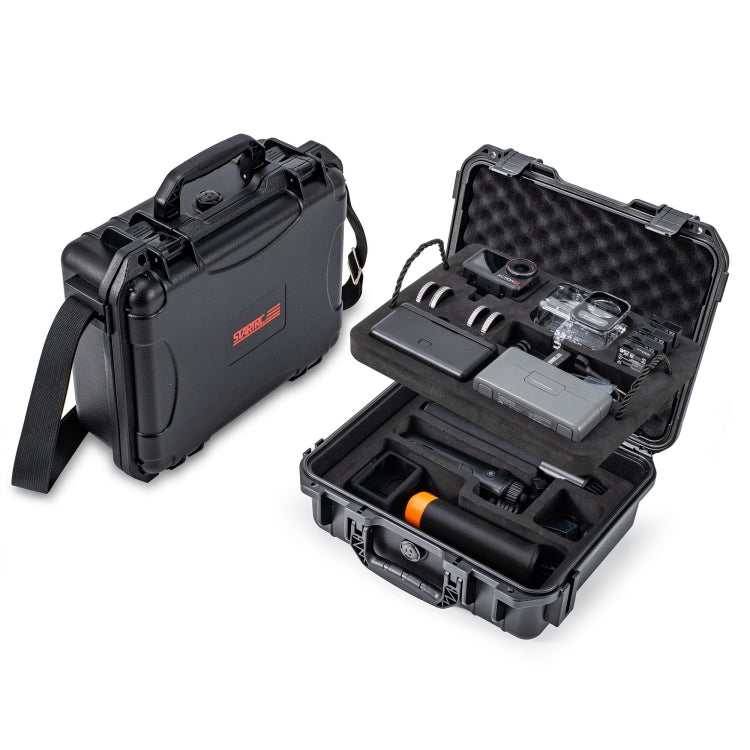 For DJI Osmo Action 5 Pro STARTRC Waterproof EVA ABS Dual-layer Suitcase Storage Box (Black) - free shipping - PMC TechLife - Order now!