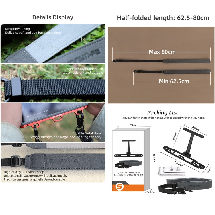 For DJI RC 2 / 1 Sunnylife ZJ764 Controller Handle Waist Support Tabletop Mount Neck Strap Hook Hanger Bracket (Black) - free shipping - PMC TechLife - Order now!
