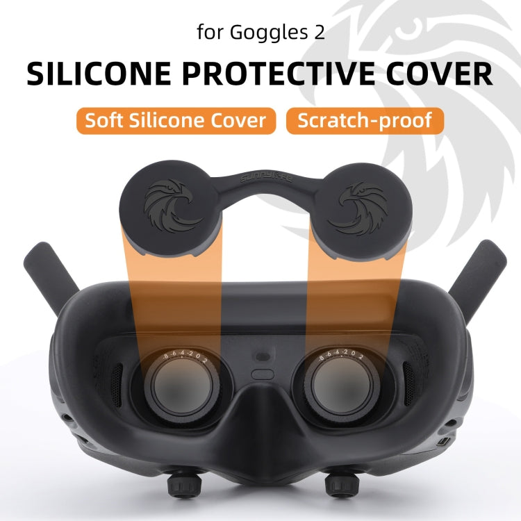 For DJI Goggles 2 / Goggles 3 Lens Cover Dust-proof VR Lens Silicone Case Soft Protector (Black) - Cases & Bags by Sunnylife | Online Shopping South Africa | PMC TechLife | Buy Now Pay Later Mobicred