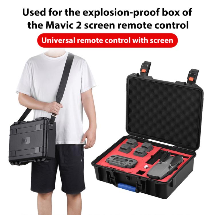 For DJI Mavic 2 BRDRC Crossbody Safety Carrying Storage Bag Waterproof Explosion-proof Box (Black) - free shipping - PMC TechLife - Order now!