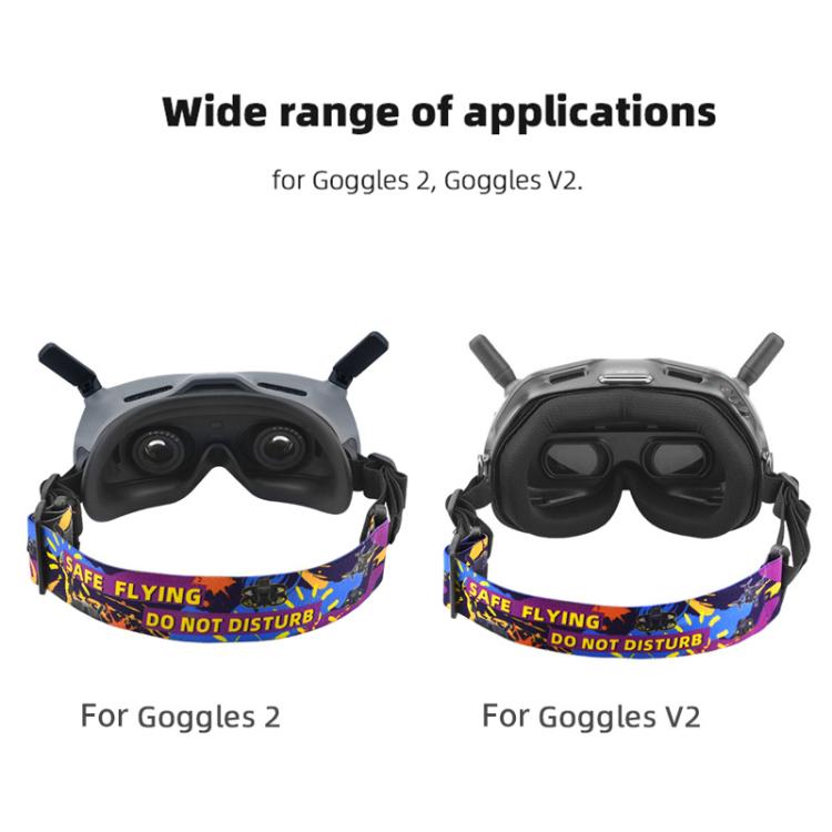 BRDRC Colorful Graffiti Headband Fixed Strap For DJI Aavta Goggles 2 / FPV Goggles V2 - free shipping - PMC TechLife - Order now!