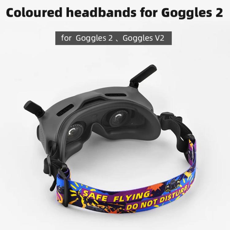 BRDRC Colorful Graffiti Headband Fixed Strap For DJI Aavta Goggles 2 / FPV Goggles V2 - free shipping - PMC TechLife - Order now!
