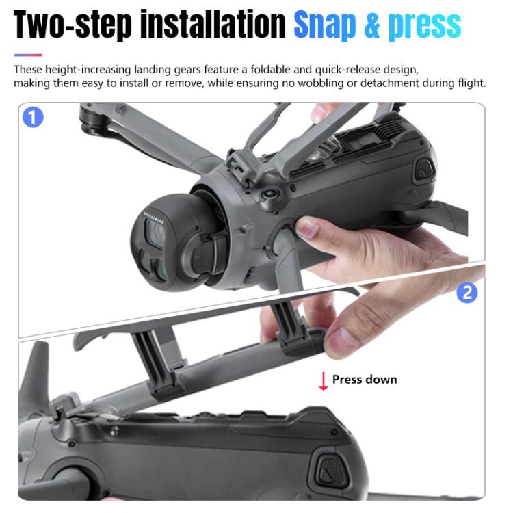 For DJI Mavic 4 Pro STARTRC Sled Anti-fall Anti-dirt Heightened Landing Gear Training Rack (Grey) - free shipping - PMC TechLife - Order now!