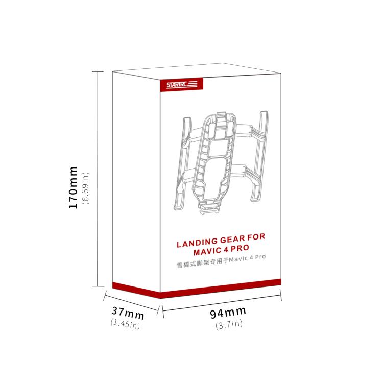 For DJI Mavic 4 Pro STARTRC Sled Anti-fall Anti-dirt Heightened Landing Gear Training Rack (Grey) - free shipping - PMC TechLife - Order now!