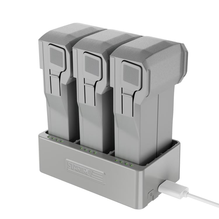 For DJI Mini 3 Pro STARTRC 3 in 1 Charging Butler Battery Charger (Grey) - free shipping - PMC TechLife - Order now!