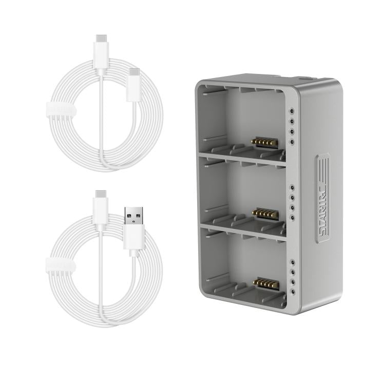 For DJI Mini 3 Pro STARTRC 3 in 1 Charging Butler Battery Charger (Grey) - free shipping - PMC TechLife - Order now!