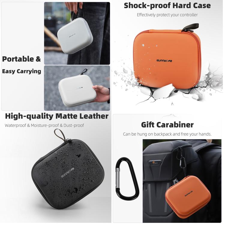 Sunnylife Mini Carrying Case Protective Handbag Portable Clutch Storage Bag for DJI RC 2 / 1 / RC-N3 / N2 / N1 (Black) - free shipping - PMC TechLife - Order now!
