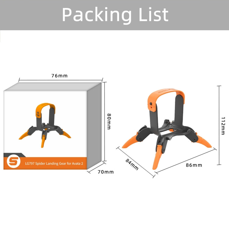 For DJI AVATA 2 Sunnylife LG797 Landing Gear Extensions Heightened Spider Gears Support Leg (Orange) - Other by Sunnylife | Online Shopping South Africa | PMC TechLife | Buy Now Pay Later Mobicred