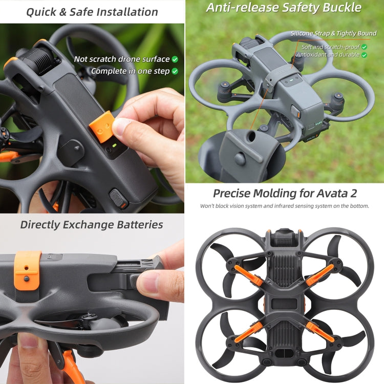 For DJI AVATA 2 Sunnylife LG797 Landing Gear Extensions Heightened Spider Gears Support Leg (Orange) - Other by Sunnylife | Online Shopping South Africa | PMC TechLife | Buy Now Pay Later Mobicred