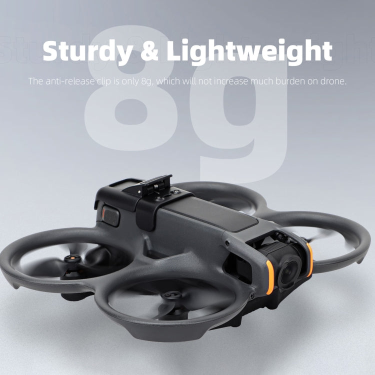 For DJI Avata 2 Sunnylife Battery Anti-release Buckle Clip Lock-up Anti-falling Battery Safety Lock Buckle Guard (Black) - free shipping - PMC TechLife - Order now!