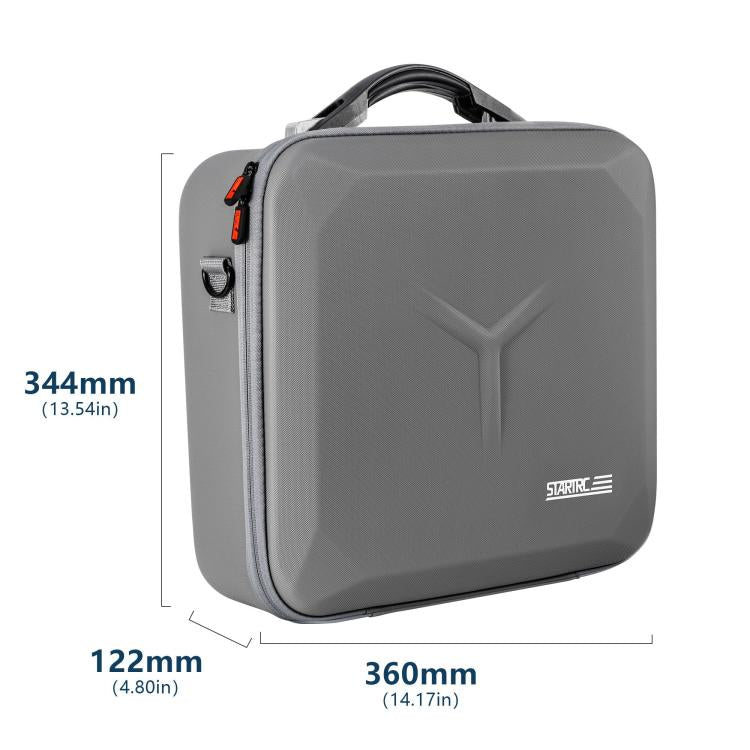 For DJI Mavic 4 Pro / RC Pro 2 STARTRC All-rounder Shoulder PU Storage Bag Handbag (Grey) - free shipping - PMC TechLife - Order now!