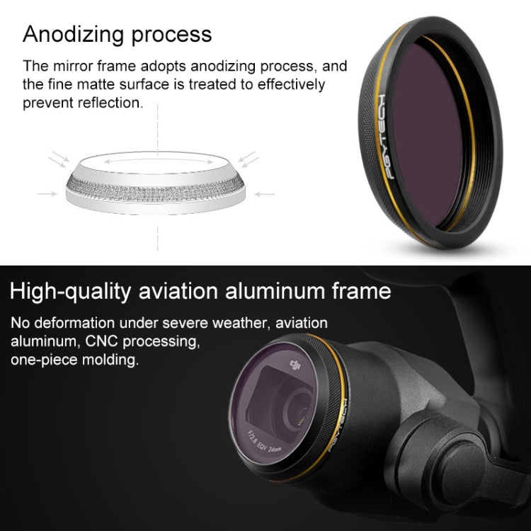 PGYTECH X4S-MRC UV Gold-edge Lens Filter for DJI Inspire 2 / X4S Gimbal Camera Drone Accessories - free shipping - PMC TechLife - Order now!