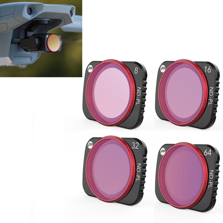 4 PCS PGYTECH P-16A-035 NDPL8 / 16 / 32 / 64 Lens Filter for DJI Mavic Air 2 Drone Accessories - free shipping - PMC TechLife - Order now!