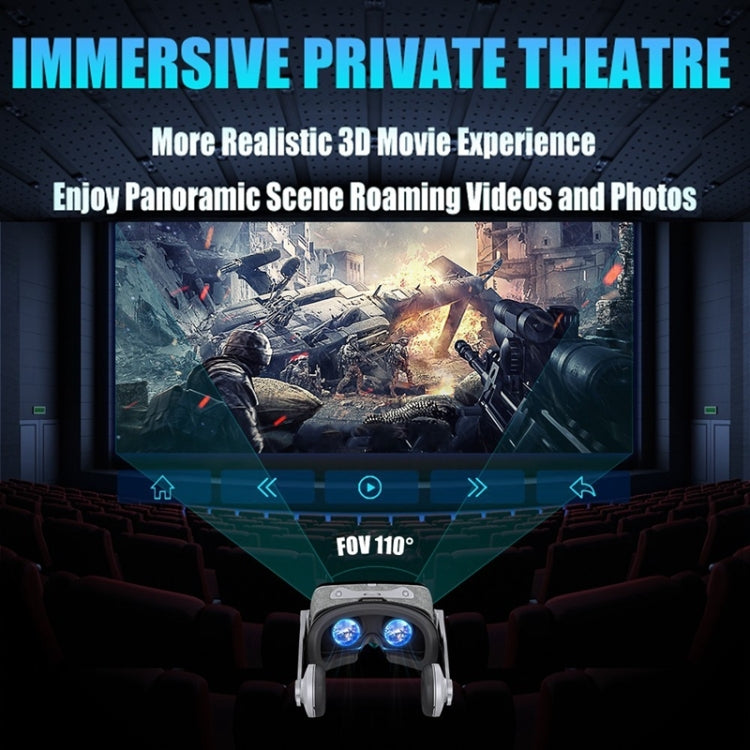 VR SHINECON G07E Virtual Reality 3D Video Glasses Suitable for 4.0 inch - 6.3 inch Smartphone(Grey) - VR Headset by PMC TechLife | Online Shopping South Africa | PMC TechLife