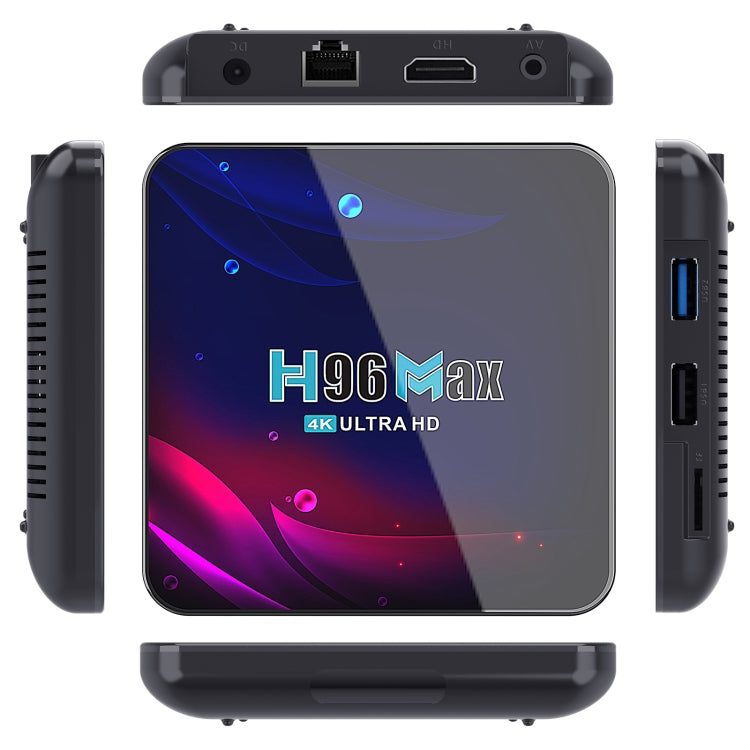 H96 Max V11 4K Smart TV BOX Android 11.0 Media Player with Remote Control, RK3318 Quad-Core 64bit Cortex-A53, RAM: 2GB, ROM: 16GB, Support Dual Band WiFi, Bluetooth, Ethernet, US Plug - RK3318 by PMC TechLife | Online Shopping South Africa | PMC TechLife | Buy Now Pay Later Mobicred