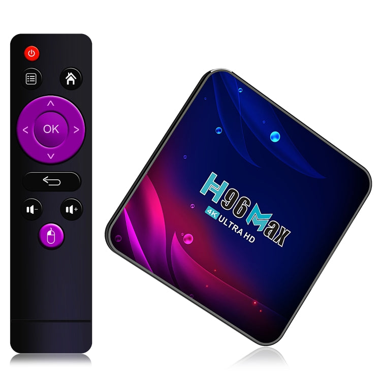 H96 Max V11 4K Smart TV BOX Android 11.0 Media Player with Remote Control, RK3318 Quad-Core 64bit Cortex-A53, RAM: 4GB, ROM: 32GB, Support Dual Band WiFi, Bluetooth, Ethernet, UK Plug - RK3318 by PMC TechLife | Online Shopping South Africa | PMC TechLife | Buy Now Pay Later Mobicred