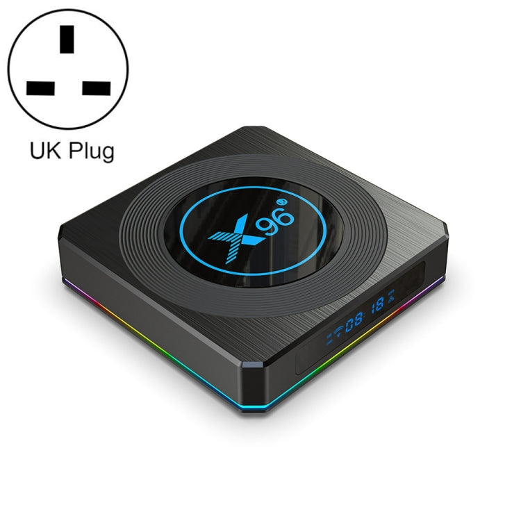X96 X4 8K Smart TV BOX Android 11.0 Media Player with Remote Control, Amlogic S905X4 Quad Core ARM Cortex A55, RAM: 4GB, ROM: 32GB, Support 1000M, Dual Band WiFi, Bluetooth, UK Plug - Amlogic S905 by PMC TechLife | Online Shopping South Africa | PMC TechLife | Buy Now Pay Later Mobicred