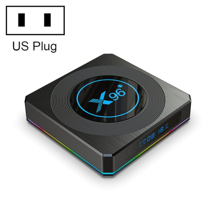X96 X4 8K Smart TV BOX Android 11.0 Media Player with Remote Control, Amlogic S905X4 Quad Core ARM Cortex A55, RAM: 4GB, ROM: 32GB, Support 1000M, Dual Band WiFi, Bluetooth, US Plug - Amlogic S905 by PMC TechLife | Online Shopping South Africa | PMC TechLife | Buy Now Pay Later Mobicred
