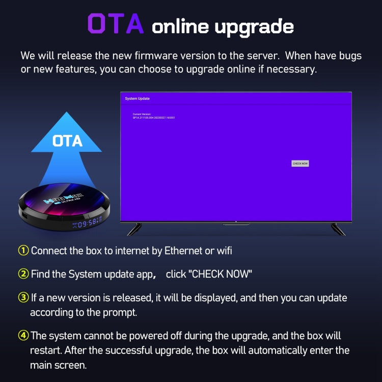 H96 Max 8K Ultra HD Smart TV Box Android 13.0 Media Player with Remote Control, RK3528 Quad-Core, 4GB+32GB(UK Plug) - RK3318 by PMC TechLife | Online Shopping South Africa | PMC TechLife | Buy Now Pay Later Mobicred