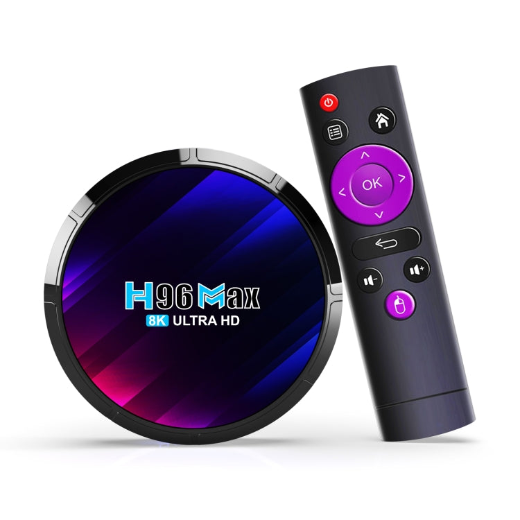 H96 Max 8K Ultra HD Smart TV Box Android 13.0 Media Player with Remote Control, RK3528 Quad-Core, 4GB+64GB(US Plug) - RK3318 by PMC TechLife | Online Shopping South Africa | PMC TechLife | Buy Now Pay Later Mobicred
