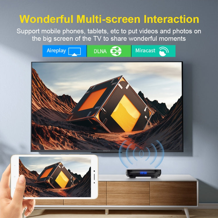 HK1 RBOX-H8S 4K Ultra HD Android 12.0 Smart TV Box with Remote Control, Allwinner H618 Quad-Core, 2GB+16GB(EU Plug) - Others by PMC TechLife | Online Shopping South Africa | PMC TechLife | Buy Now Pay Later Mobicred
