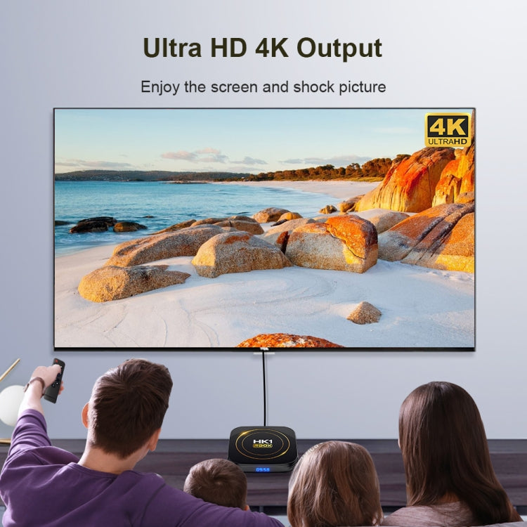 HK1 RBOX-H8S 4K Ultra HD Android 12.0 Smart TV Box with Remote Control, Allwinner H618 Quad-Core, 4GB+32GB(US Plug) - Amlogic S905 by PMC TechLife | Online Shopping South Africa | PMC TechLife | Buy Now Pay Later Mobicred