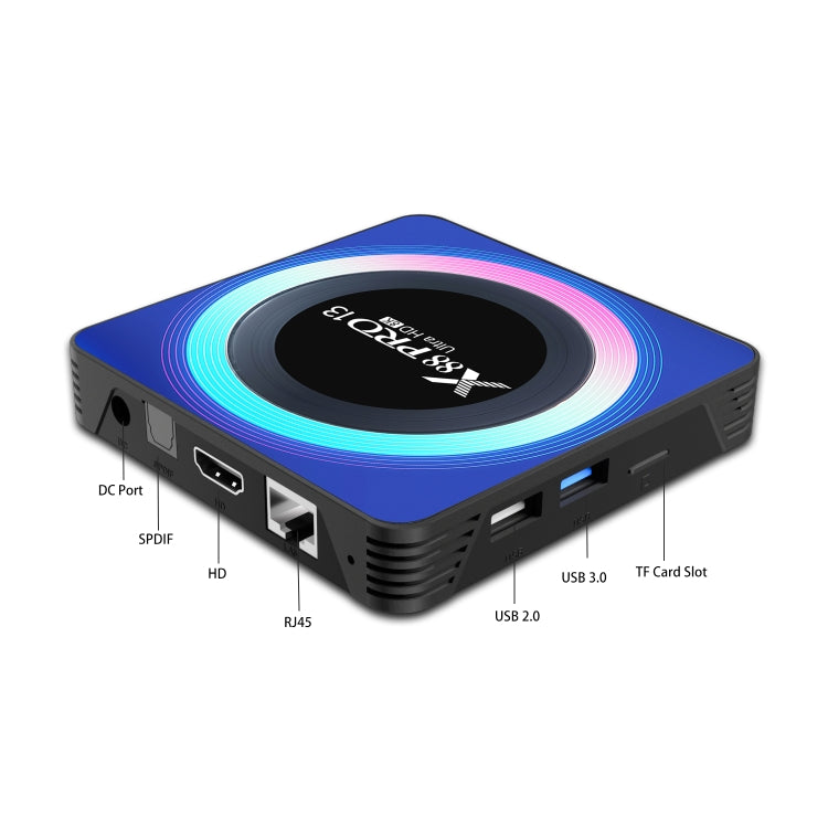 Acrylic X88 Pro 13 8K Ultra HD Android 13.0 Smart TV Box with Remote Control, RK3528 Quad-Core, 2GB+16GB(UK Plug) - Others by PMC TechLife | Online Shopping South Africa | PMC TechLife | Buy Now Pay Later Mobicred